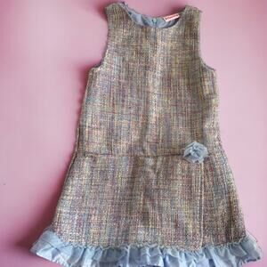 Easter Dress Girls Tweed Round Neck MIDI length dress | Size 6
